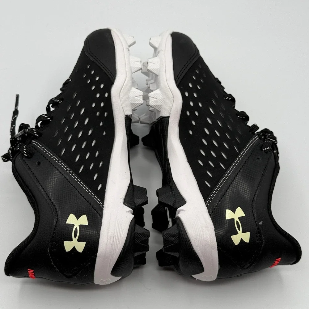 Under Armour Leadoff RM Baseball Cleats Kids 1.5Y Black White 3025593-001